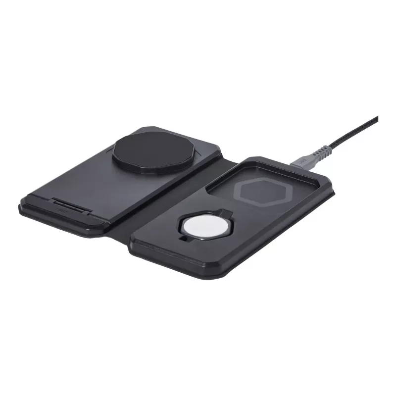 Auscultadores 3-em-1 Urban Armor Gear SRGE carregamento sem fios preto cinzento