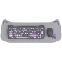 Conjunto de teclado e rato sem fios CANYON HSET-W6 Kitty Edition – violeta