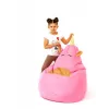 Pufe saco Sako unicórnio rosa XL 130 x 90 cm