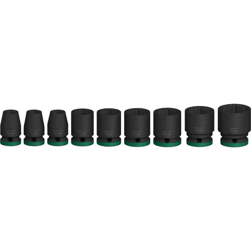 Conjunto de chaves de impacto Bosch Powertools PRO 1/2 polegadas 9 peças, preto