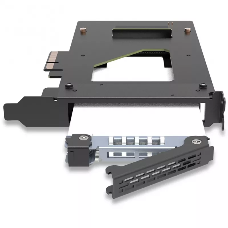 ICY Dock ToughArmor MB111VP-B - rack de armazenamento móvel - para M.2 / M.3 SSD rack móvel - 2,5 polegadas (6,4 cm) - NVMe - PCIe 4.0 x4 - Preto (MB111VP-B)