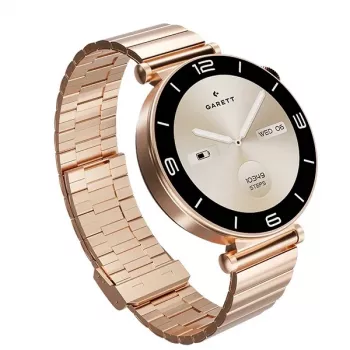 Smartwatch Garett Rose rosa dourado Steel