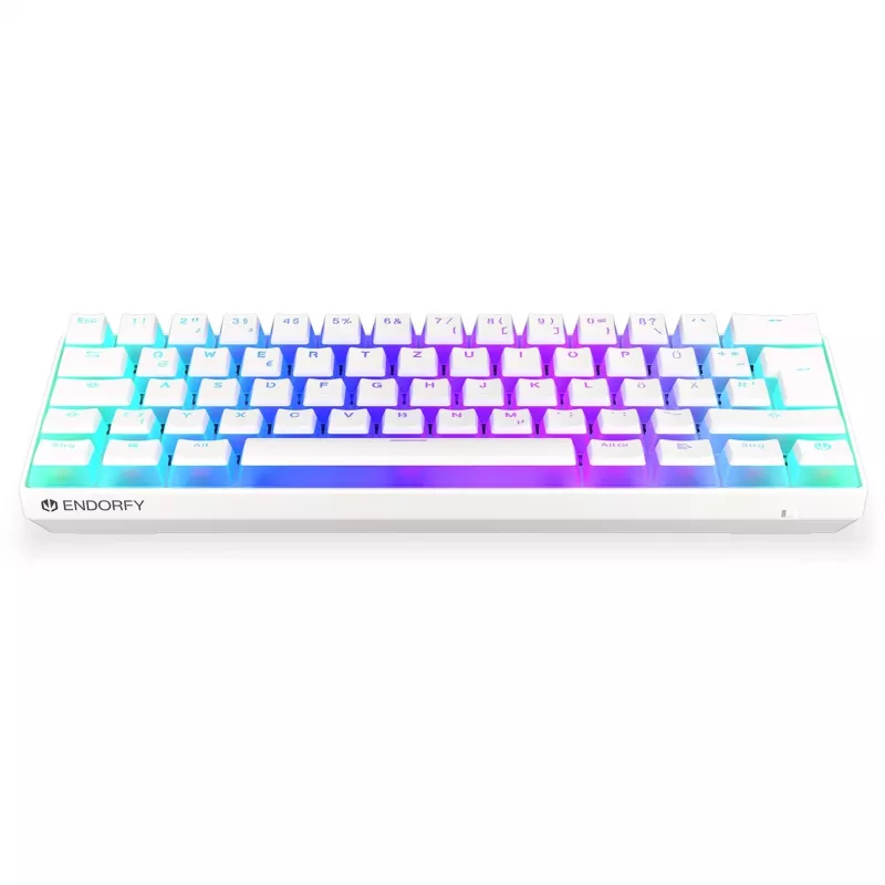Thock Compact Wireless Pudding Onyx White, Teclado Gaming Branco, Layout DE, Kailh Box Red