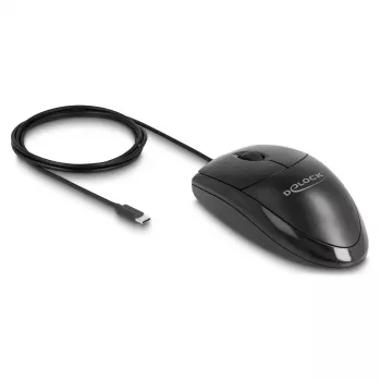 Rato DeLOCK 12114 USB Type-C ótico ambidestro