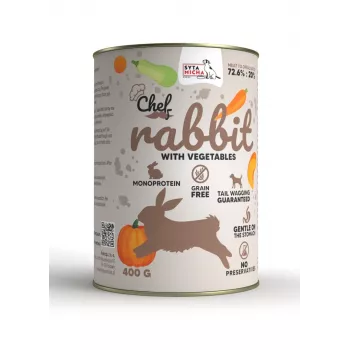 SYTA MICHA Chef Coelho com legumes - Alimento húmido para cães - 400 g