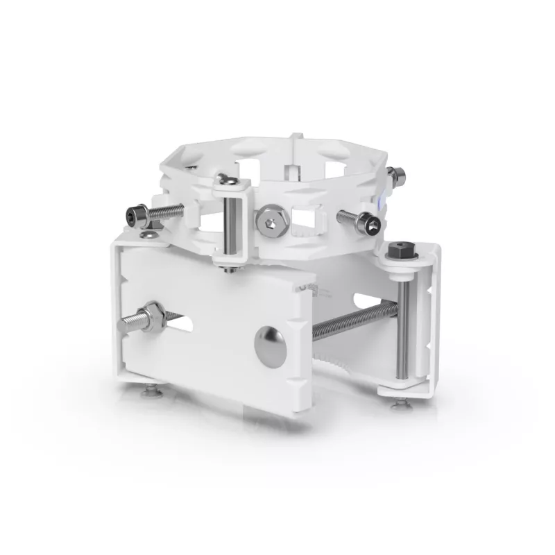 Ubiquiti UACC-Wave-AP-Micro-Mount suporte de montagem em poste para 4 Wave AP Micro, aço inoxidável, poste de 25–76 mm, branco