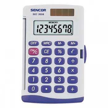 Calculadora Sencor SEC 263/8 de bolso cinzenta