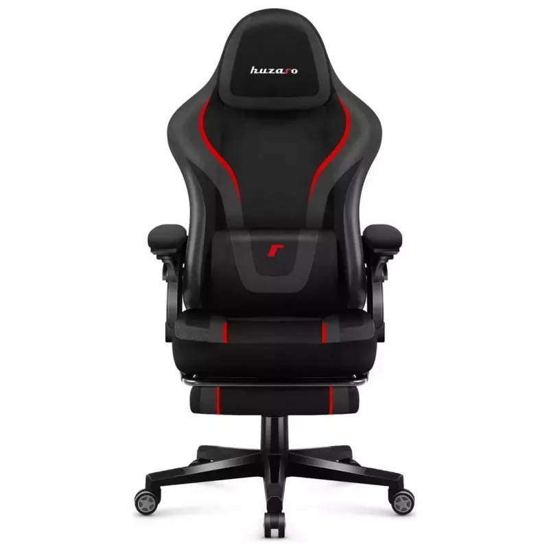 Cadeira de gaming huzaro Force 4.6 — assento ergonómico em tecido, altura ajustável, reclinável, apoio lombar, 130 kg máx., largura do assento 41 cm