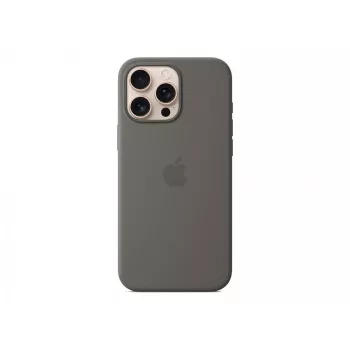 Capa de silicone com MagSafe para iPhone 16 Pro Max - Cinzento pedra