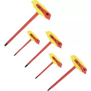 Conjunto de chaves de fendas c.k tools T4422 — 5 peças, cabo sextavado, tamanhos variados