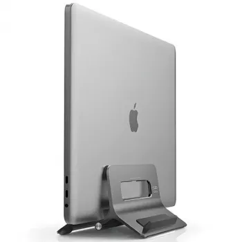 Suporte de secretária Gravity para MacBook prateado