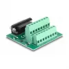 DeLOCK D-Sub 15 pinos conector fêmea para barra de terminais para calha DIN 58 mm x 61 mm x 30 mm