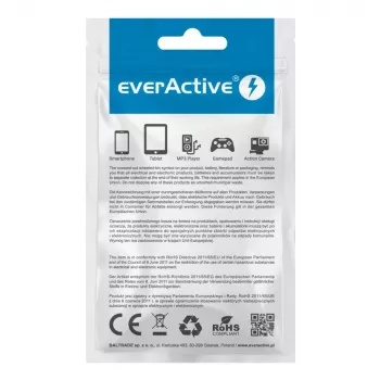 Cabo everActive USB-C 1 m - preto, entrançado, carregamento rápido, 3 A - CBB-1CB