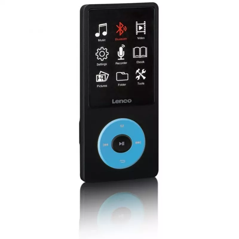 Leitor de MP3 Lenco Xemio-860BU 8 GB Preto Azul LCD 18h de reprodução