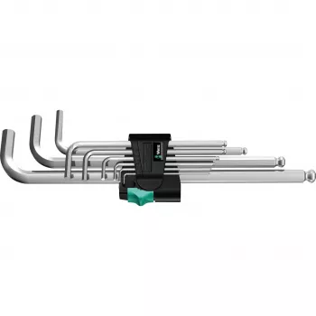 Conjunto de chaves Allen em L Wera 950/9 Hex-Plus 1