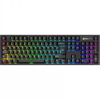 Teclado mecânico Sharkoon OfficePal KB70W — interruptores lineares, layout tenkeyless