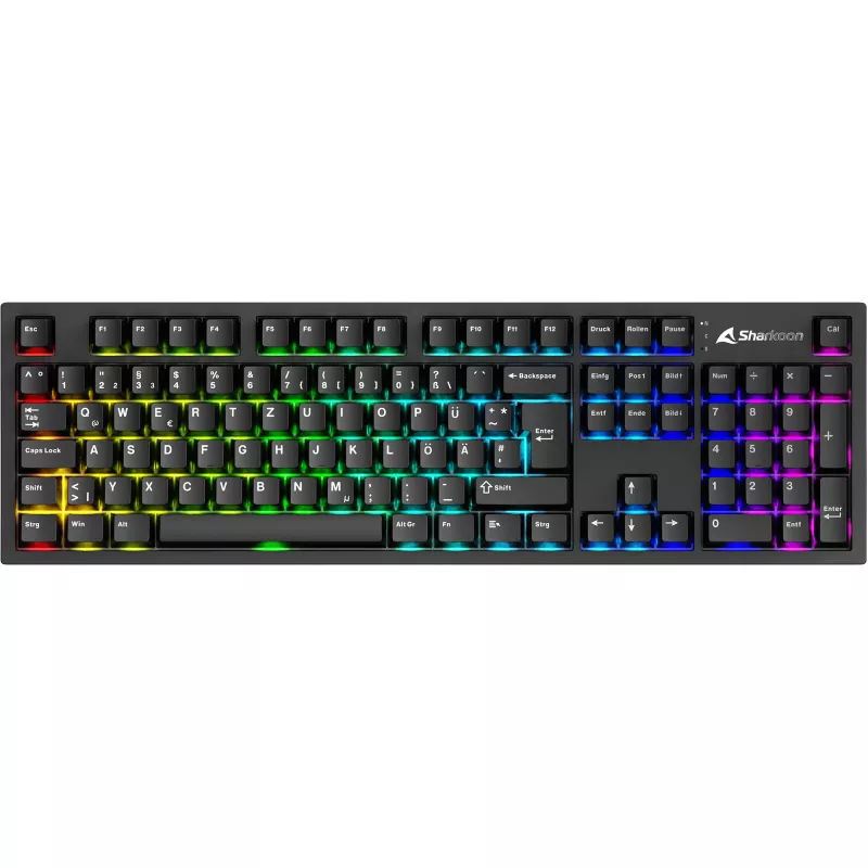 Teclado mecânico Sharkoon OfficePal KB70W — interruptores lineares, layout tenkeyless