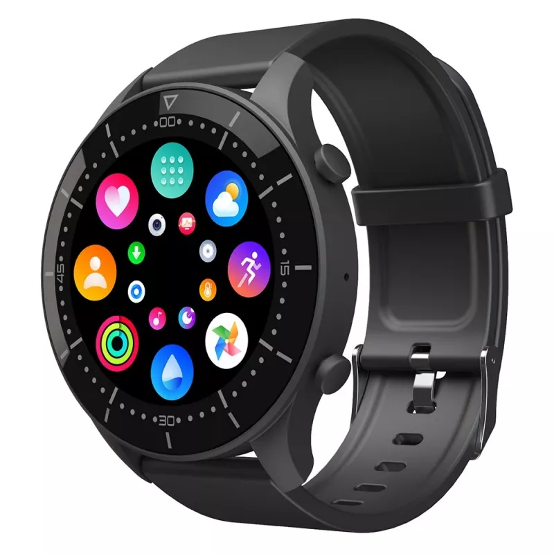 Smartwatch MEDIA-TECH MT870 — ecrã tátil IPS de 1,3 polegadas (3,3 cm), caixa de 51 mm, Bluetooth, preto