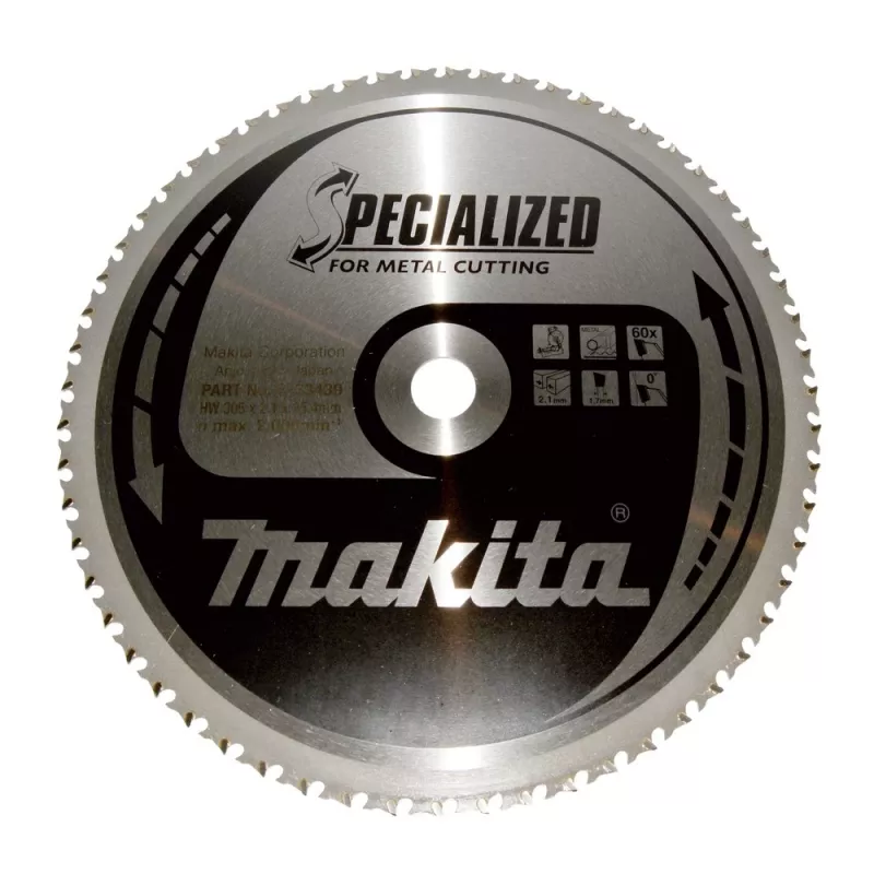 Makita Specialized B-33439 disco de serra circular para metal, 305 mm, 60 dentes