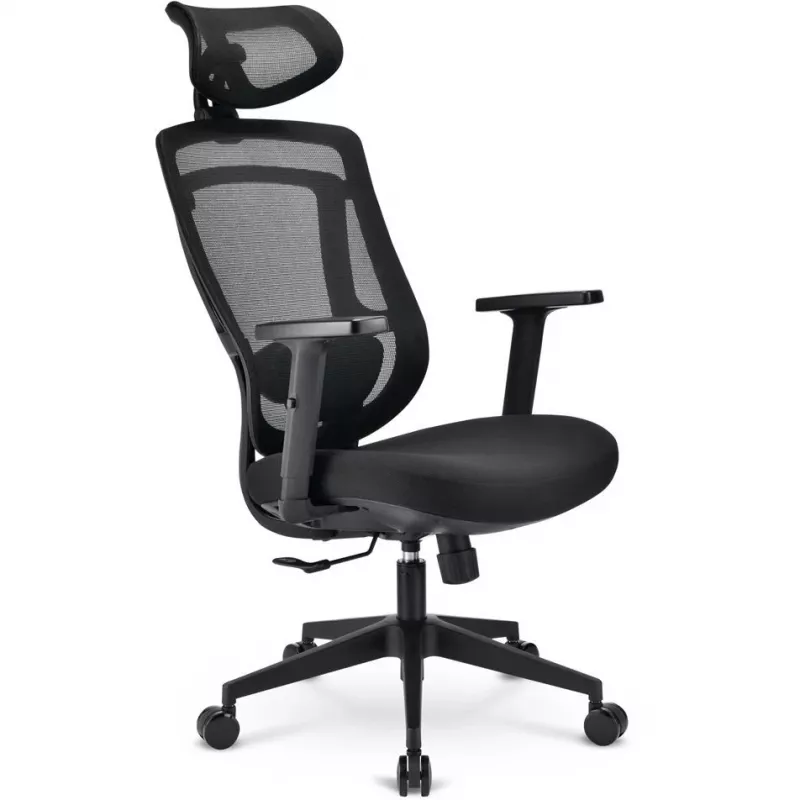 Cadeira de escritório Sharkoon OfficePal C10 – preto, design ergonómico, altura ajustável