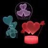 Conjunto de lâmpada LED decorativa Manta SNL115RGB RGB 3D coração