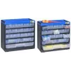 Organizador de peças pequenas allit 464610, caixa de armazenamento de plástico 300x285x135 mm, preto/azul