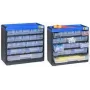 Organizador de peças pequenas allit 464610, caixa de armazenamento de plástico 300x285x135 mm, preto/azul