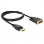 Adaptador de cabo de vídeo DeLOCK 85312 1m DisplayPort para DVI-D preto