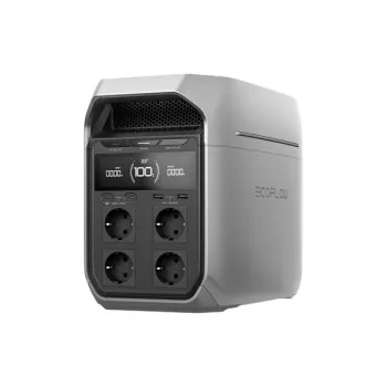 Estação de energia portátil EcoFlow DELTA 3 Plus — LiFePO4 1024 Wh, 1800 W, 4 tomadas AC, 12,5 kg