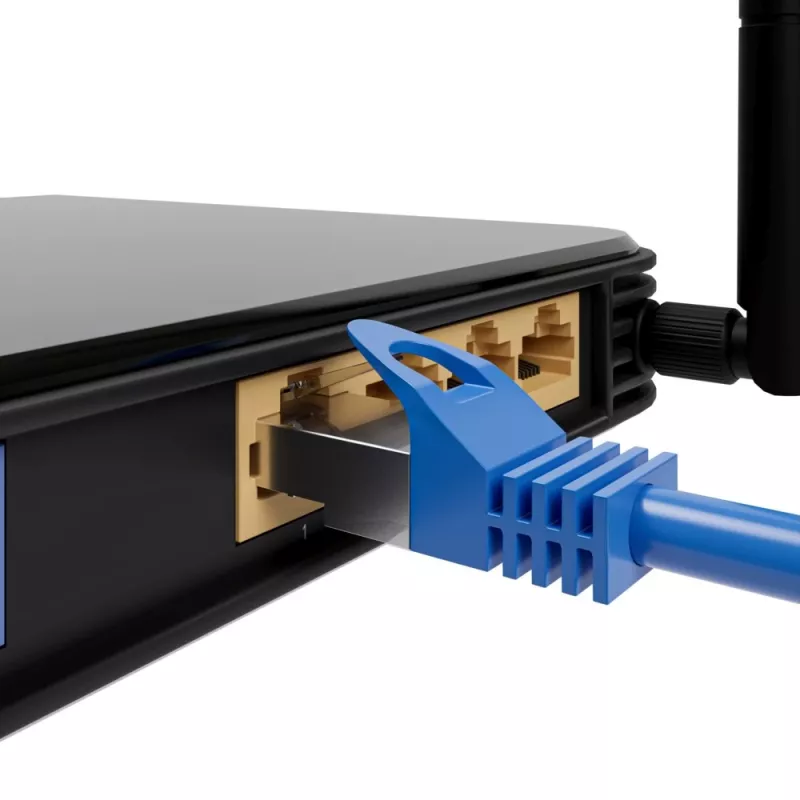 Cabo de patch de rede Extralink Cat.6A RJ-45 Cat6a 1 m azul