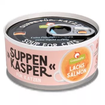 Petiscos para gatos GranataPet Suppenkasper Salmão da Fox4Pets, sabor a salmão, 70 g, sem açúcar