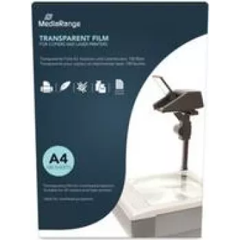 Transparência para Retroprojetor MediaRange MRINK160 A4 Transparências Revestidas em Ambos os Lados