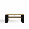 Mesa de centro top e shop STOLIK KAWOWY ŁAWA MODERN 2P fina carvalho Artisan ripas pretas