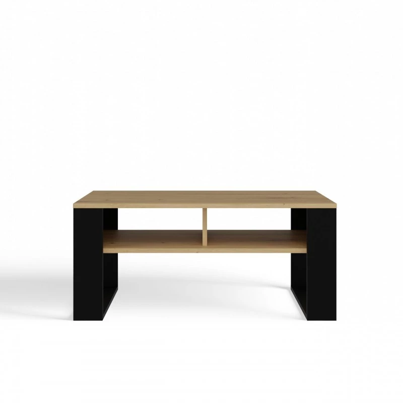 Mesa de centro top e shop STOLIK KAWOWY ŁAWA MODERN 2P fina carvalho Artisan ripas pretas