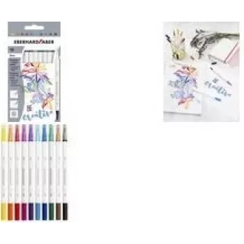 Canetas fineliner EBERHARD FABER Duo cores sortidas 0,4 mm, 10 unidades (551510)