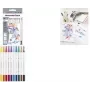 Canetas fineliner EBERHARD FABER Duo cores sortidas 0,4 mm, 10 unidades (551510)