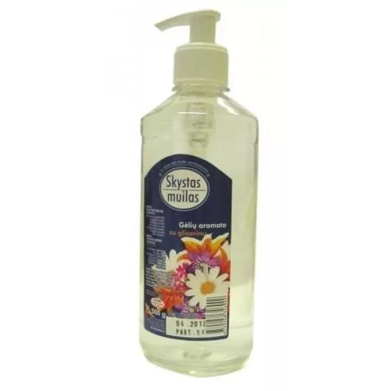 Sabão líquido, com glicerina, aroma floral (sem corantes), com doseador, 500 ml