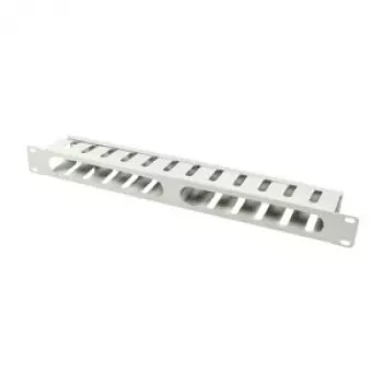 LogiLink – Organizador de cabos – Cinzento-claro, RAL 7035 – 1U – 48,3 cm (19