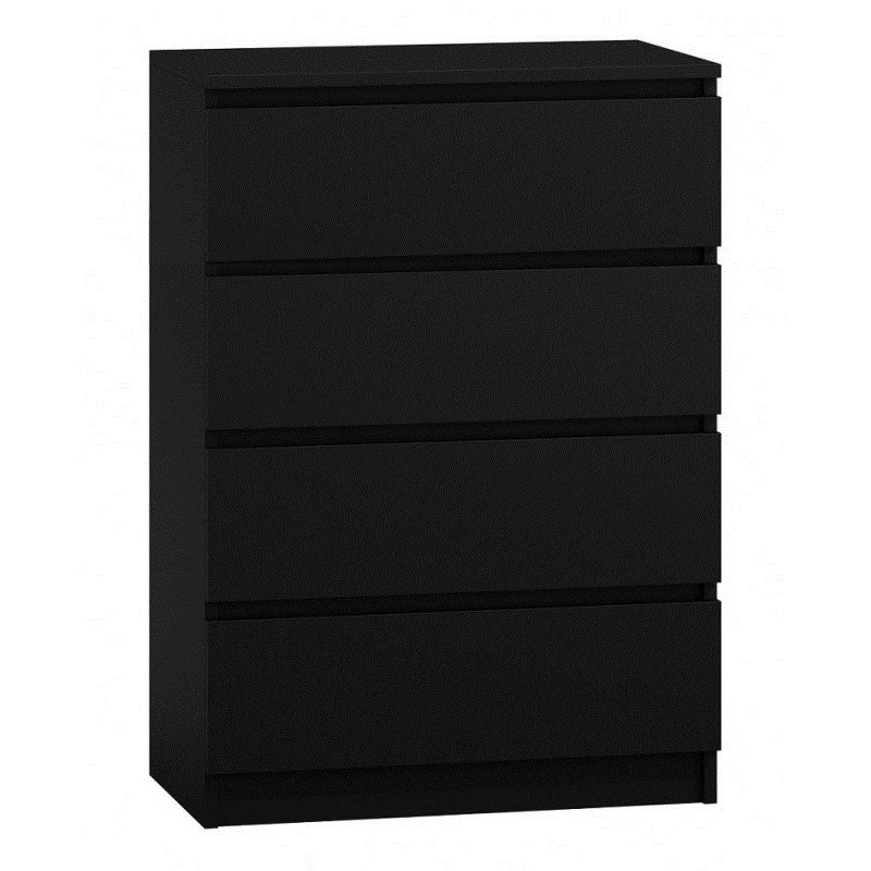 Cómoda Topeshop M4 CZERŃ preta 4 gavetas aglomerado
