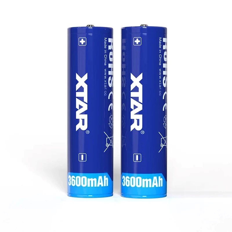 XTAR BAT0669 bateria recarregável de iões de lítio 18650, 3,6 V, 3600 mAh, com proteção