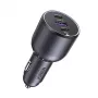 Carregador rápido de automóvel Ugreen 130W 3 portas cinzento