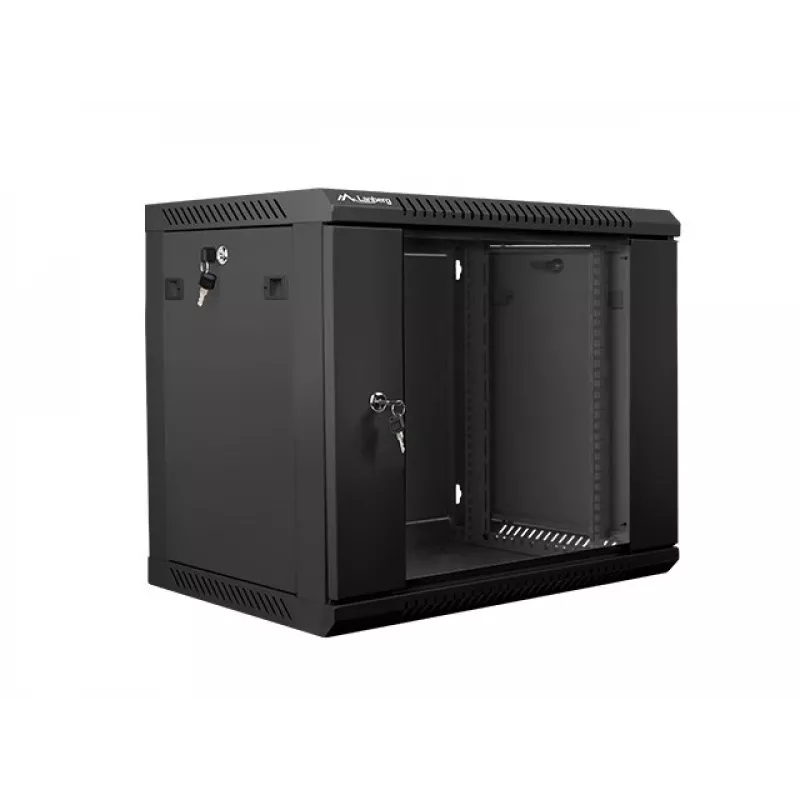 Rack de parede LANBERG 9U (600×450×507 mm) IP20, carga máx. 60 kg, preto