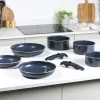 Conjunto de panelas Russell Hobbs RH03321EU7 — 8 peças, antiaderente, apto para máquina de lavar loiça