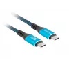 Cabo USB-C LANBERG CA-CMCM-45CU-0010-BK 1 m, 240 W de potência, vídeo 8K@60Hz