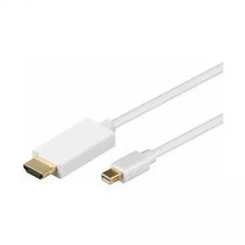 Goobay cabo adaptador Mini-DisplayPort/HDMI™ 1m [MAC ou PC, com áudio, contactos dourados, com bloqueio]