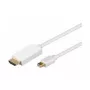 Goobay cabo adaptador Mini-DisplayPort/HDMI™ 1m [MAC ou PC, com áudio, contactos dourados, com bloqueio]