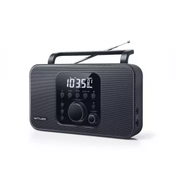 Rádio portátil Muse M-091 R — FM/AM, ecrã LCD, a pilhas ou corrente AA/D, volume por botão rotativo, 1,1 kg, preto
