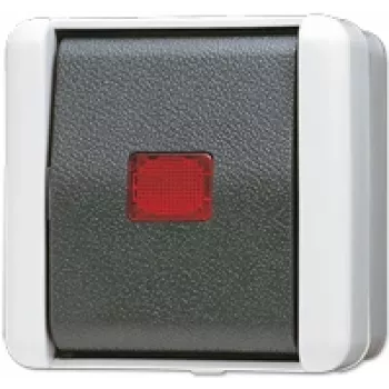 Interruptor de proteção JUNG 806 KOW 1P, 1 polo, 250 V AC, 10 A, preto/branco