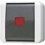 Interruptor de proteção JUNG 806 KOW 1P, 1 polo, 250 V AC, 10 A, preto/branco