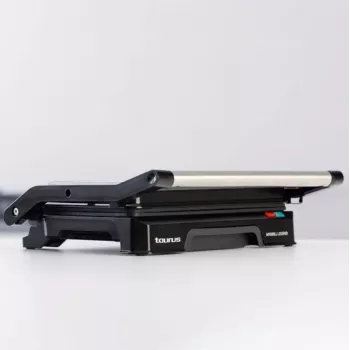 Grelhador de contacto Taurus MYGRILL LEGEND 1000W, aço inoxidável/preto, superfície de cozedura 230×145 mm